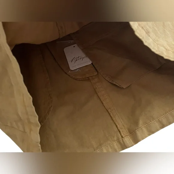 Free People Dahlia yellow/mustard Zip fly and offset button closure Mini Skirt - Picture 4 of 13